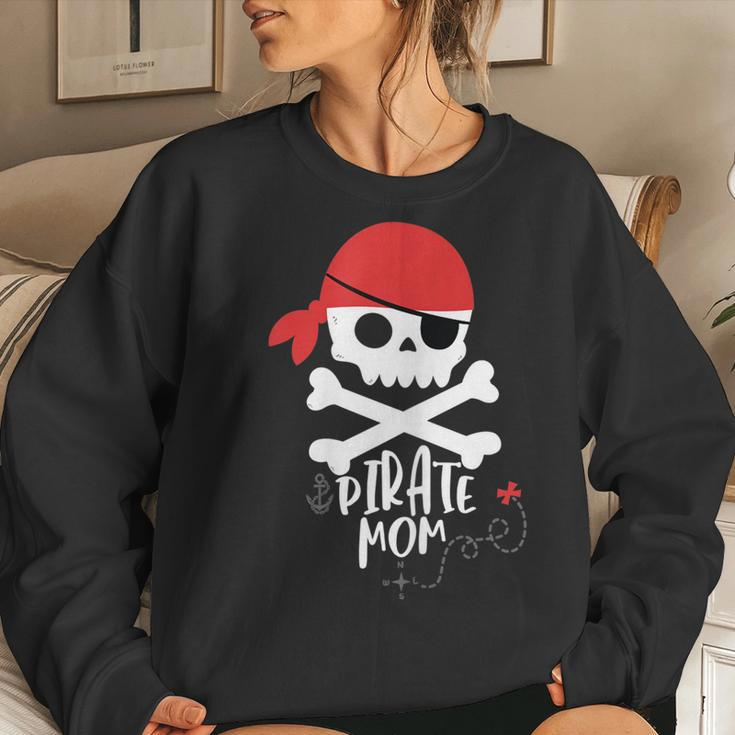 Pirate Mom Shirt Birthday Party Skull And Crossbones Night Sweatshirt Gifts for Her