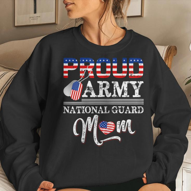 Proud Army National Guard Mom Us American Flag Pride Women Sweatshirt Gifts for Her