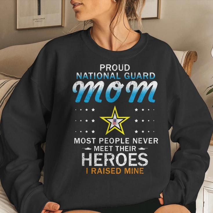 Proud National Guard Mom I Raised My Heroes Camouflage Army Women Sweatshirt Gifts for Her