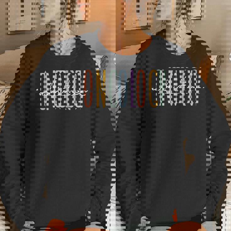 Rainbow Radiation Oncology Nurse Radiologic Technologist Women Sweatshirt Gifts for Her Rainbow Radiation Oncology Nurse Radiologic Technologist Women Sweatshirt Gifts for Her