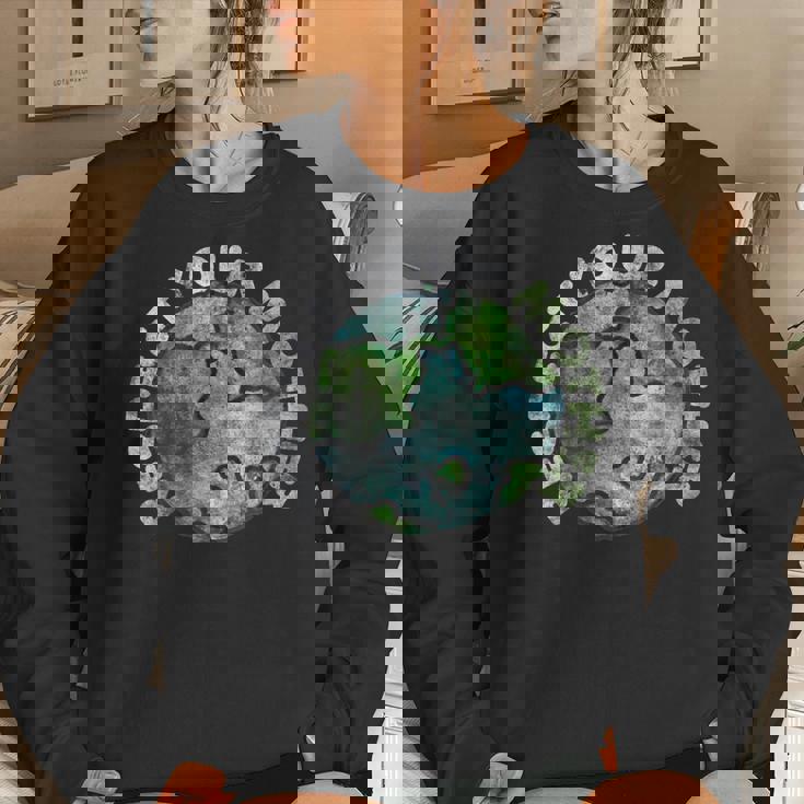 Respect Your Mother Vintage Earth Day Women Crewneck Graphic Sweatshirt Gifts for Her Respect Your Mother Vintage Earth Day Women Crewneck Graphic Sweatshirt Gifts for Her