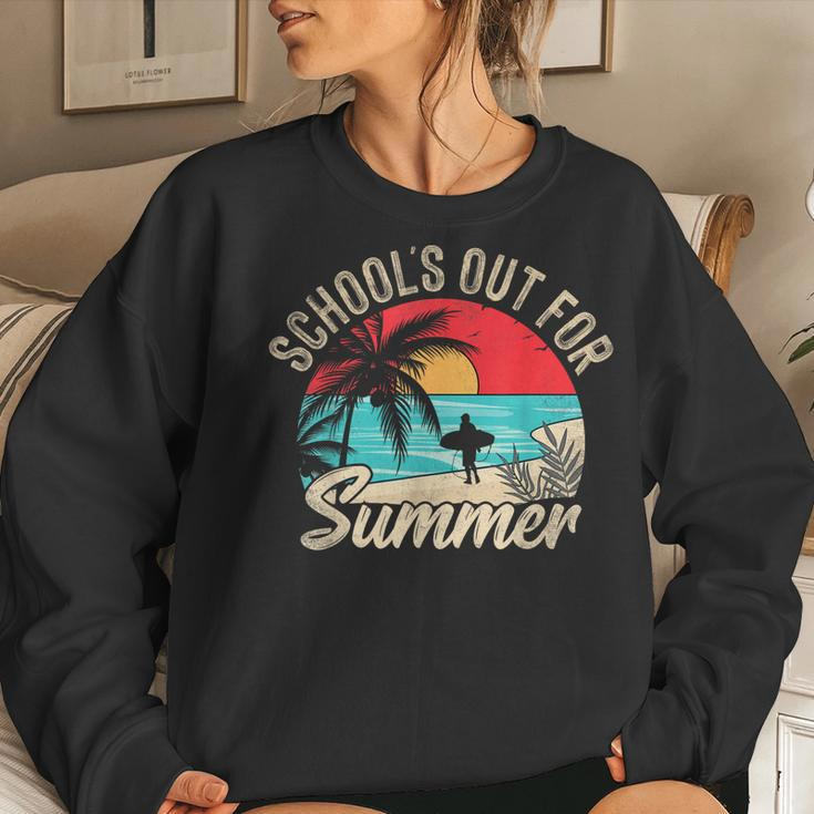 Retro Vintage Schools Out For Summer Women Kids Teacher Women Sweatshirt Gifts for Her
