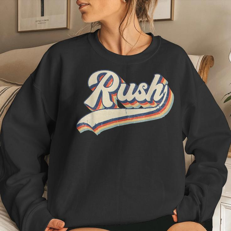 Rush Surname Vintage Retro Men Women Boy Girl Women Sweatshirt Gifts for Her