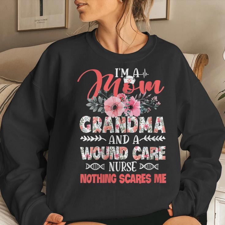 Womens Womens Mom Grandma Wound Care Nurse Scares Me Mothers Women Sweatshirt Gifts for Her
