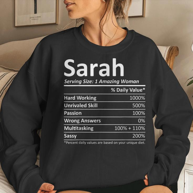 Sarah Nutrition Personalized Name Funny Christmas Gift Idea Women Crewneck Graphic Sweatshirt Gifts for Her