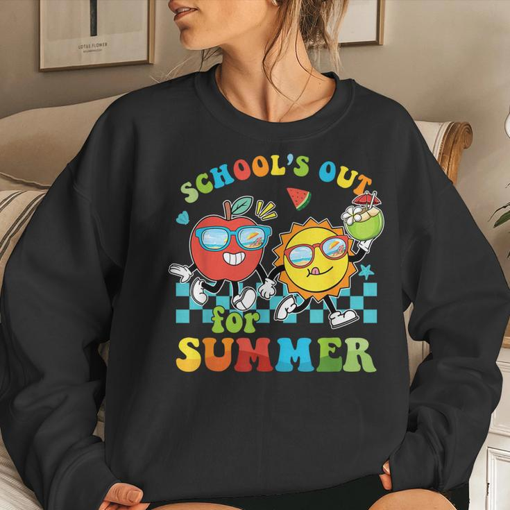 Schools Out For Summer Teacher Life Last Day Of School Women Sweatshirt Gifts for Her