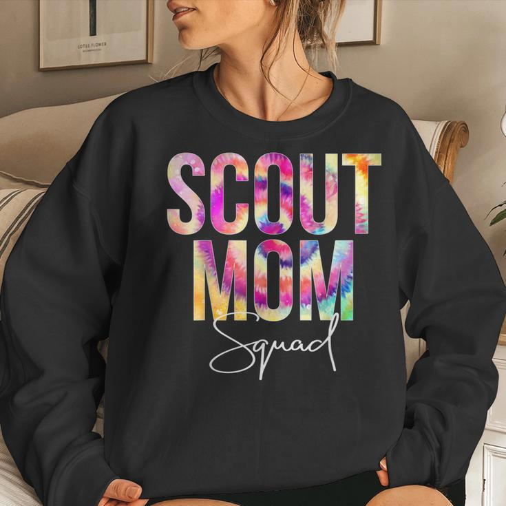 Scout Mom Squad Tie Dye Back To School Women Appreciation Women Sweatshirt Gifts for Her