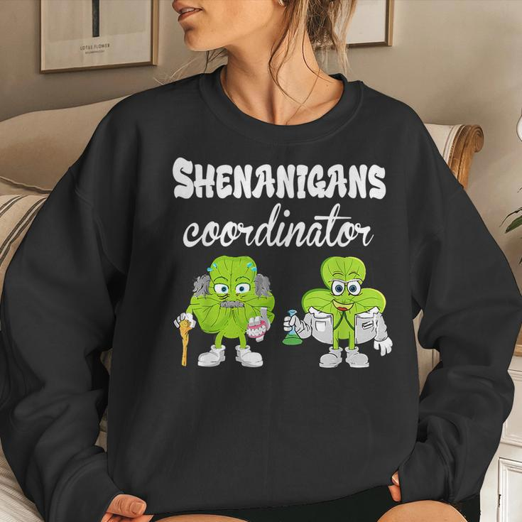 Shenanigans Coordinator Teacher St Patricks Day Shenanigans V2 Women Crewneck Graphic Sweatshirt Gifts for Her
