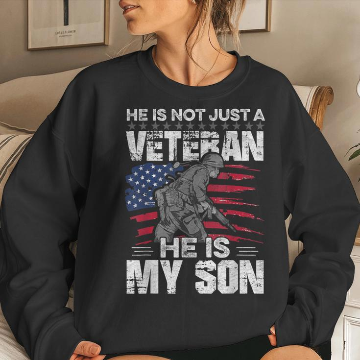 My Son Is A Veteran Proud Veteran Dad Mom Sweatshirt Gifts for Her