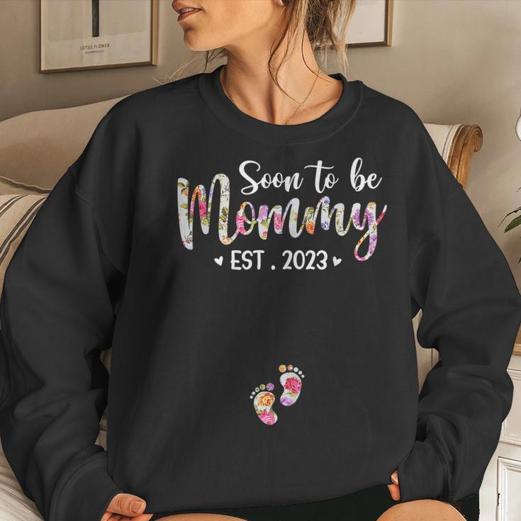 Soon To Be Mommy Est 2023 Pregnancy Announcement Tie Dye Mom Women Sweatshirt Gifts for Her