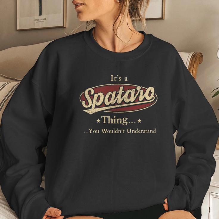 Spataro Name Spataro Family Name Crest V2 Women Crewneck Graphic Sweatshirt Gifts for Her