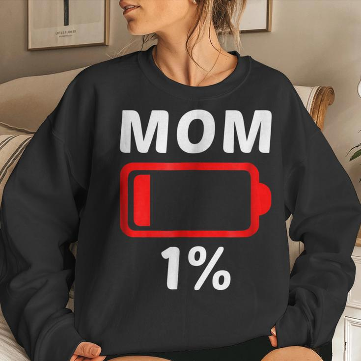 Tired Mom Low Battery Tshirt Women Women Sweatshirt Gifts for Her