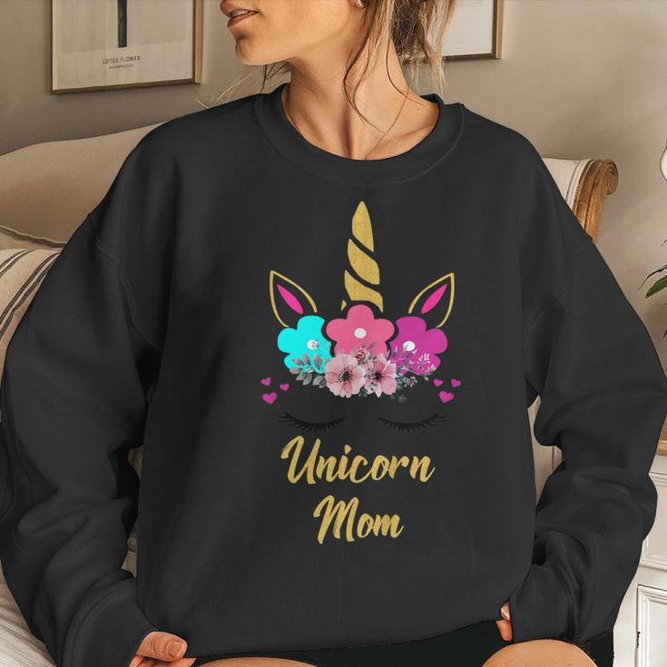 Unicorn MomShirt Mom Of The Birthday Girl Women Sweatshirt Gifts for Her