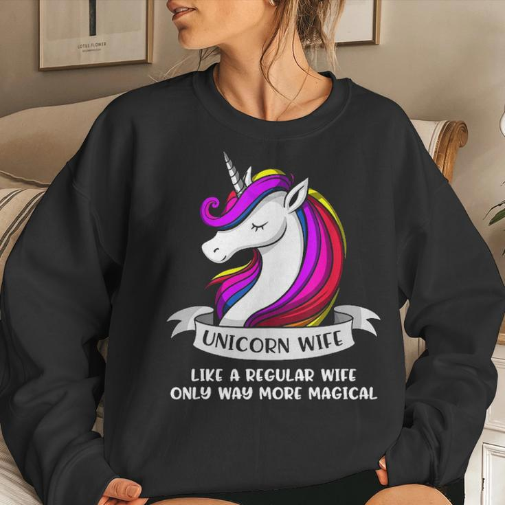 Unicorn Wife Gift Magical Women Women Crewneck Graphic Sweatshirt Gifts for Her