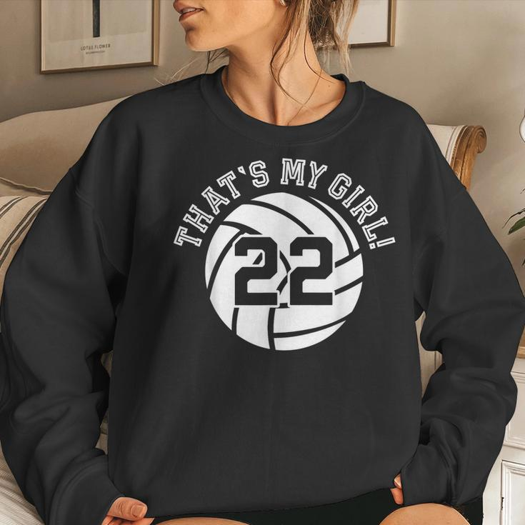 Unique Thats My Girl 22 Volleyball Player Mom Or Dad Women Sweatshirt Gifts for Her