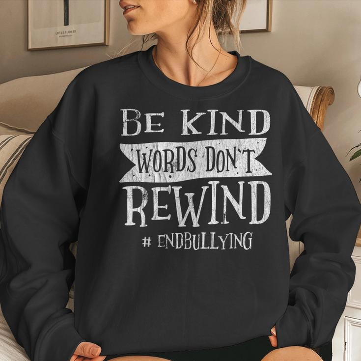Unity Day Orange Be Kind Words Dont Rewind Kindness Women Sweatshirt Gifts for Her