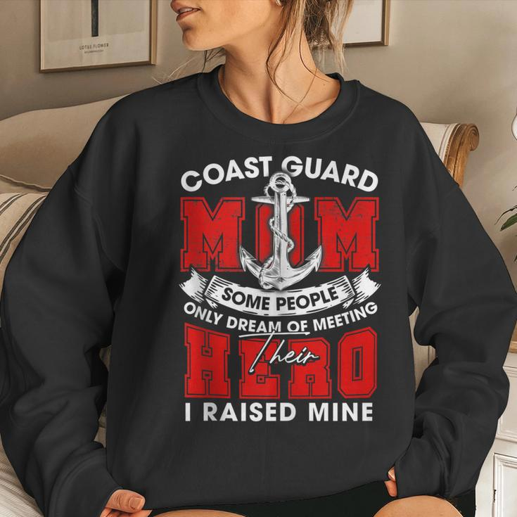 Veteran Quotes - Coast Guard Mom Women Crewneck Graphic Sweatshirt Gifts for Her