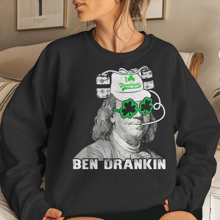 Vintage Ben Drankin Beer - St Patricks Day Apparel Holiday Women Crewneck Graphic Sweatshirt Gifts for Her