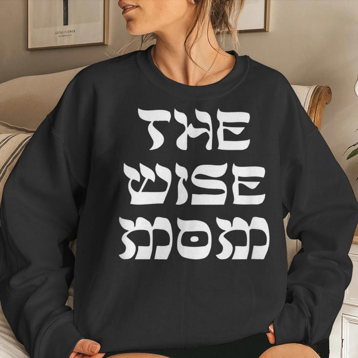 The Wise Mom Four Sons Passover Seder Matzah Jewish Family Women Sweatshirt Gifts for Her