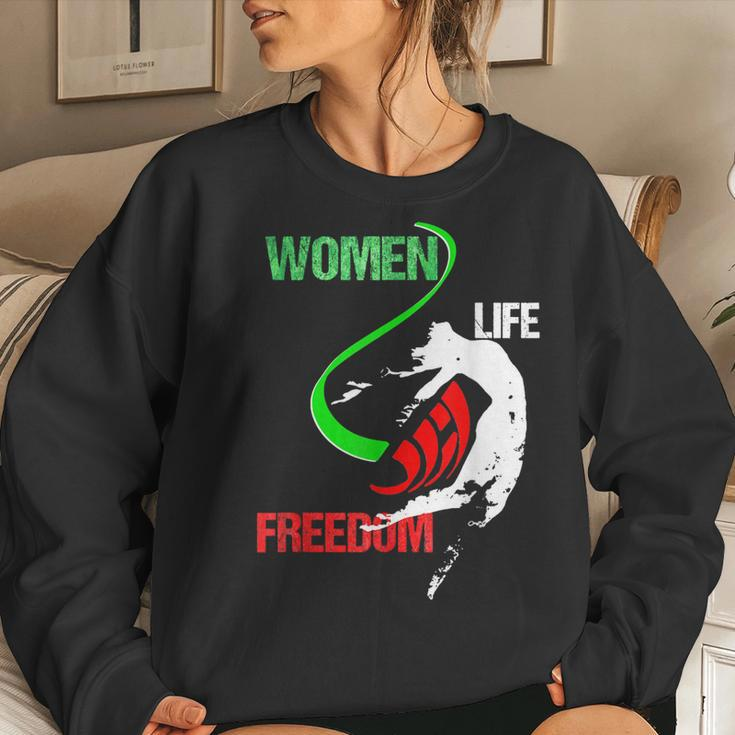 Womens Woman Life Freedom Zan Zendegi Azadi Iran Freedom Women Sweatshirt Gifts for Her