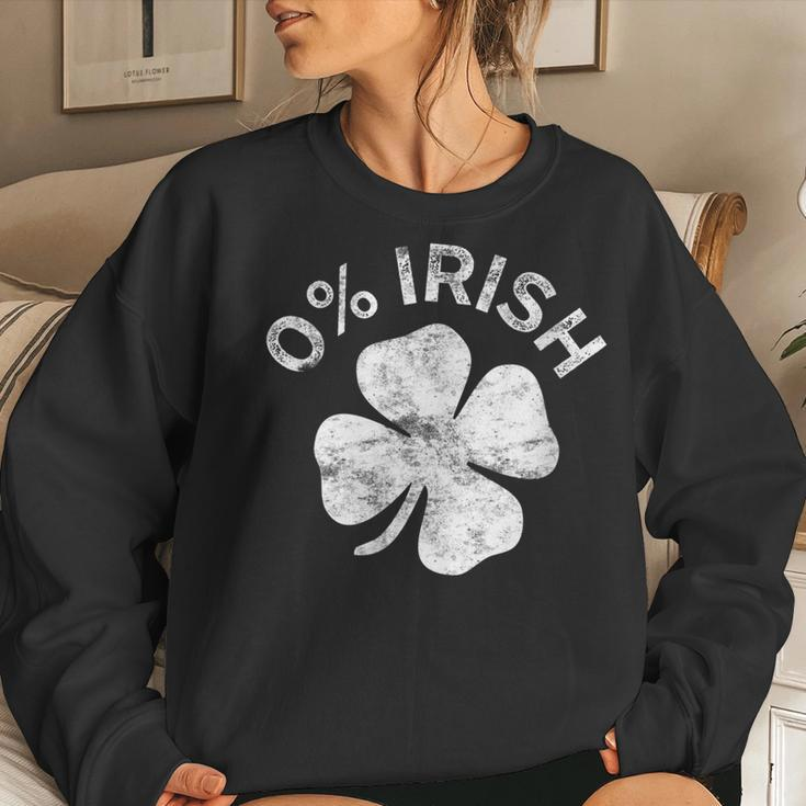 Womens 0 Irish Vintage Saint Patrick Day Women Crewneck Graphic Sweatshirt Gifts for Her