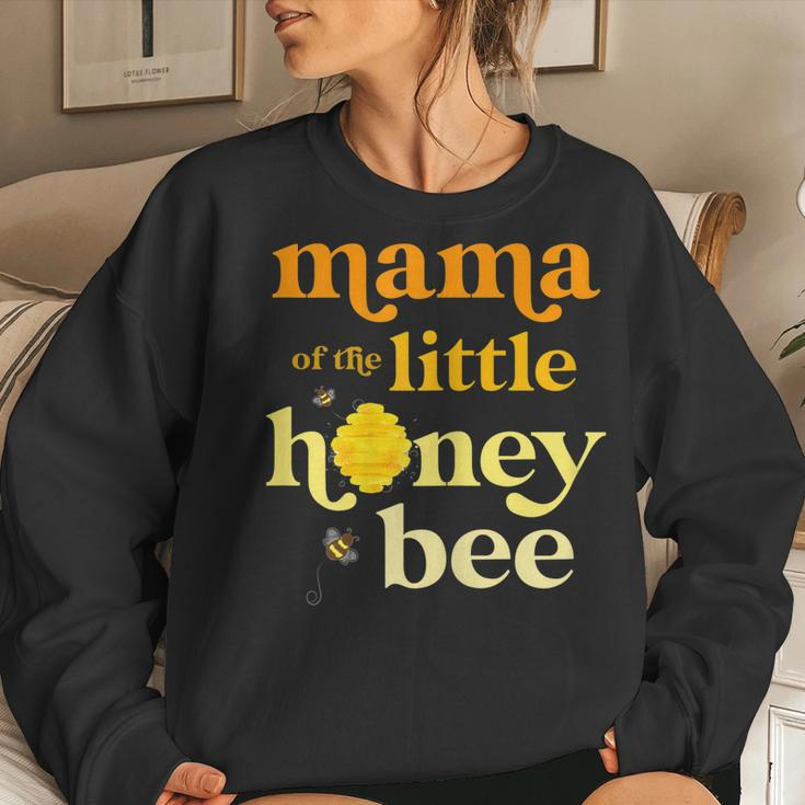 Womens Mama Of Little Honey Bee Birthday Gender Reveal Baby Shower Women Crewneck Graphic Sweatshirt Gifts for Her