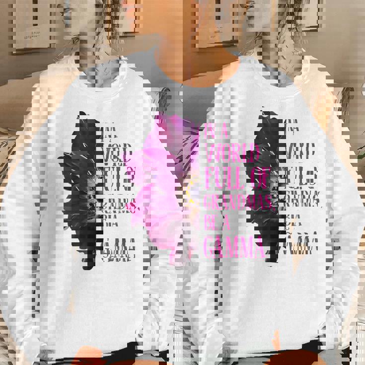 Anemone World Full Of Grandmas Be Gamma Grandmas Gifts Women Crewneck Graphic Sweatshirt Gifts for Her