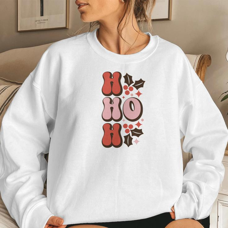 Christmas Ho Ho Oh Holiday Women Crewneck Graphic Sweatshirt Gifts for Her