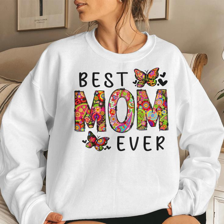 Floral Best Mom Ever From Daughter Son Kid Women Sweatshirt Gifts for Her