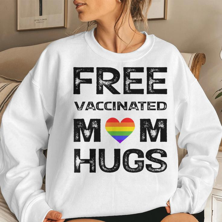 Gay Pride Lesbian Free Vaccinated Mom Hugs Lgbt Women Sweatshirt Gifts for Her
