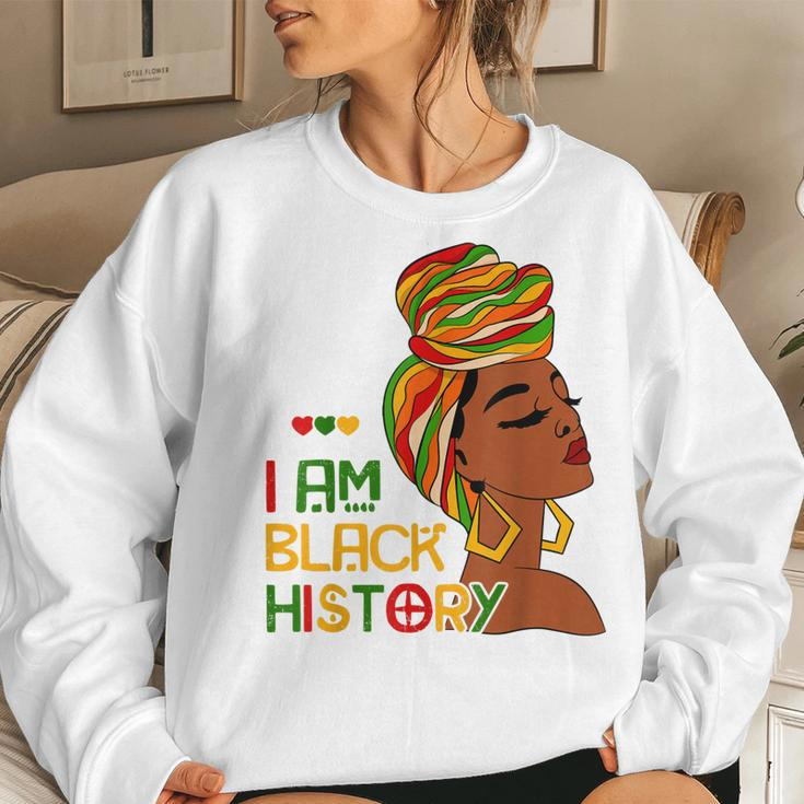 I Am Black History Month African American For Womens Girls V2 Women Crewneck Graphic Sweatshirt Gifts for Her