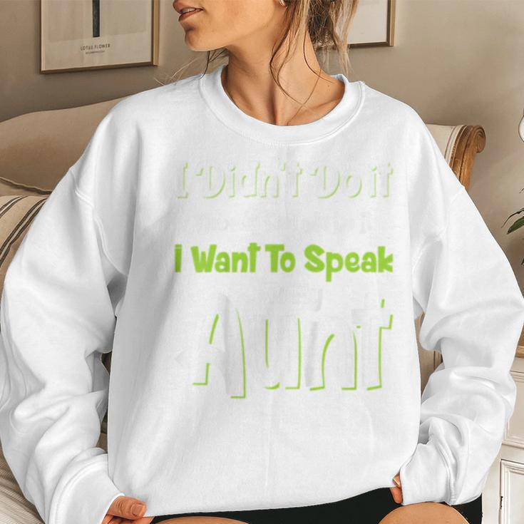 Kids Nephew Niece Gifts From Aunt Funny Quote Family Nephew Women Crewneck Graphic Sweatshirt Gifts for Her