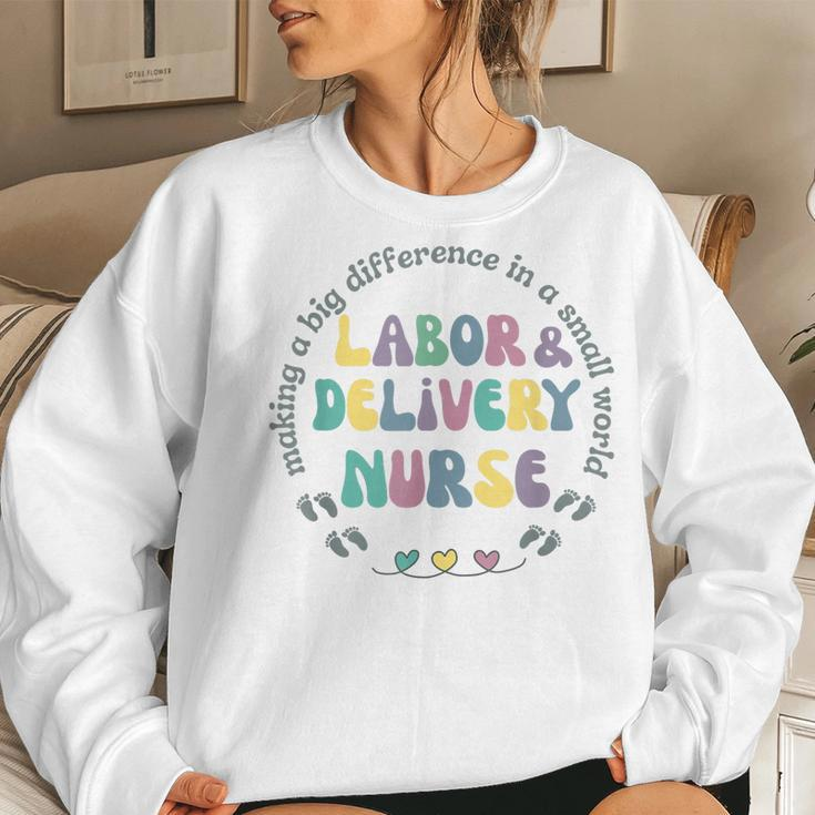 Labor And Delivery Nurse Labor Delivery Nursing Nurse Week Women Crewneck Graphic Sweatshirt Gifts for Her