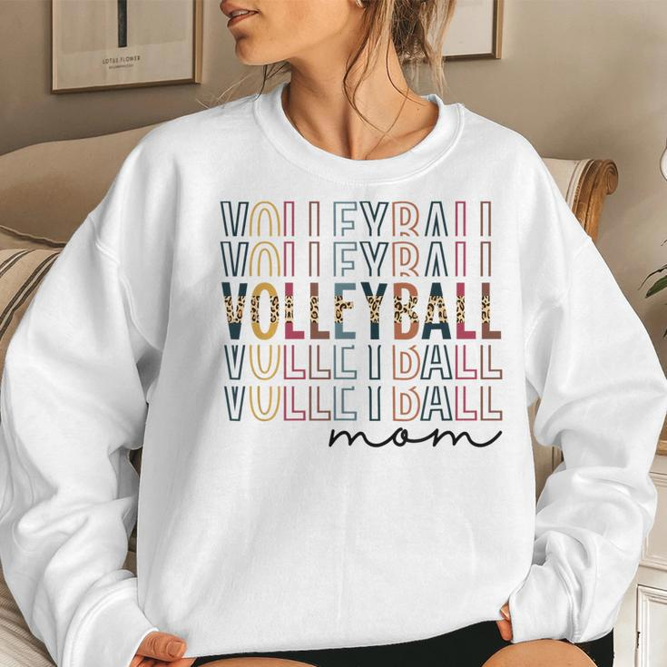 Leopard Volleyball Mom Volleyball Lover Volleyball Game Day Women Sweatshirt Gifts for Her