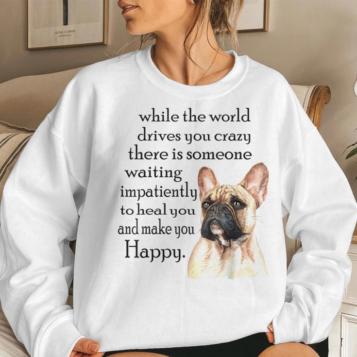 Love French Bulldog For Frenchie Mom Dog Birthday Women Sweatshirt Gifts for Her