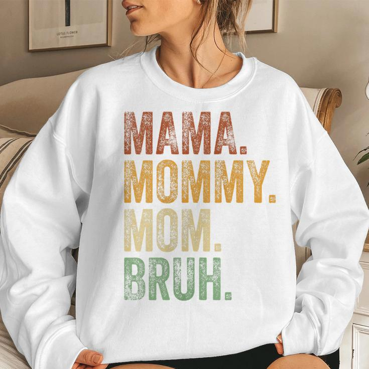 Womens Mama Mommy Mom Bruh Mommy And Me Boy Mom Life Women Sweatshirt Gifts for Her