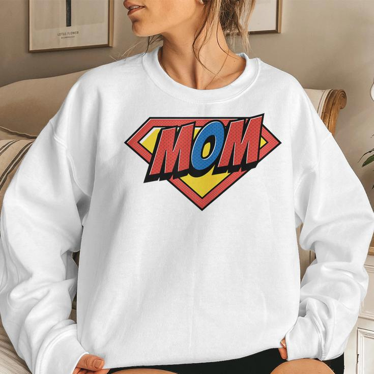 Mom Super Hero Superhero Mothers Day Gift For Womens Women Crewneck Graphic Sweatshirt Gifts for Her