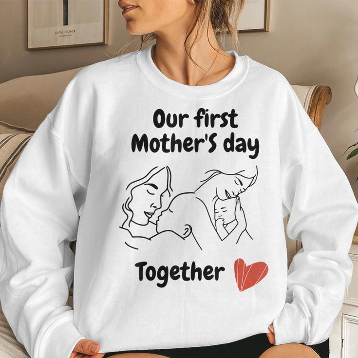 Our First Mothers Day Mothers Day Gift  Women Crewneck Graphic Sweatshirt Gifts for Her