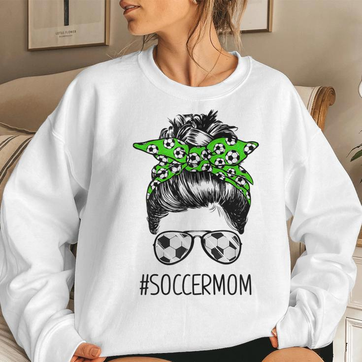 Ph Messy Bun Soccer Mom Soccer Players Sweatshirt Gifts for Her
