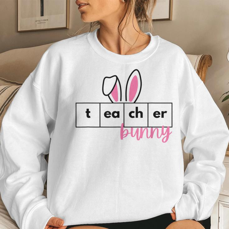 Teacher Bunny Reading Teacher Easter Spring Women Sweatshirt Gifts for Her