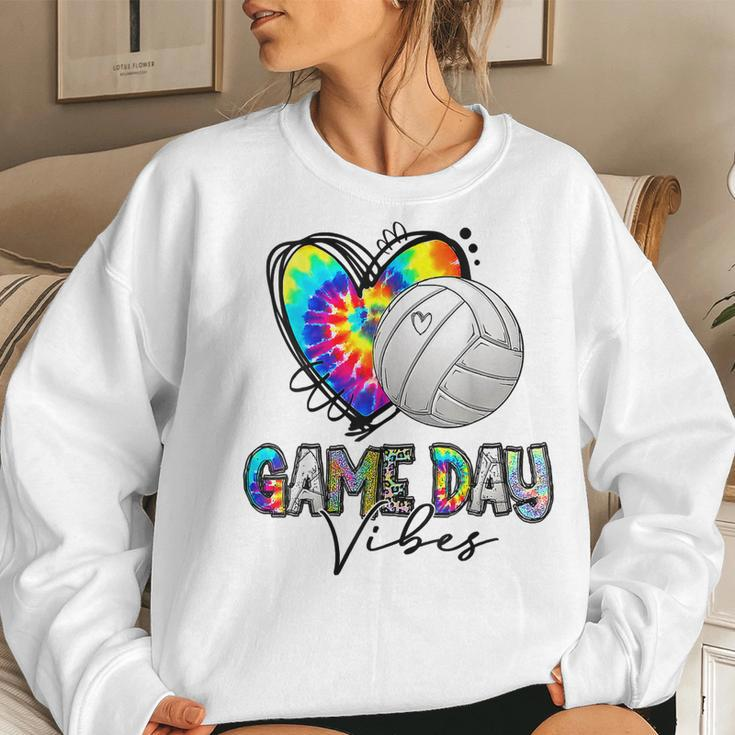 Tie Dye Volleyball Game Day Vibes Volleyball Mom Game Day Women Sweatshirt Gifts for Her