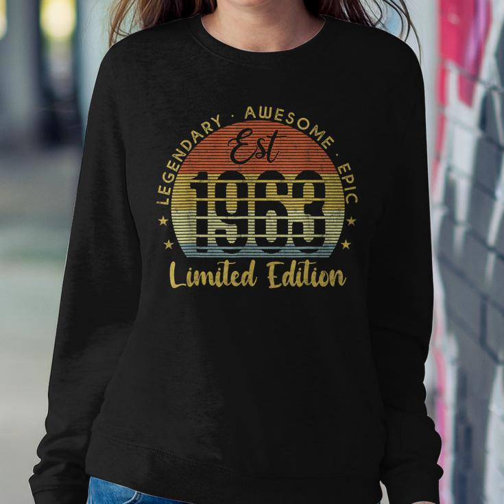 60 Year Old Gifts Vintage 1963 Limited Edition 60Th Birthday V9 Women Crewneck Graphic Sweatshirt Funny Gifts