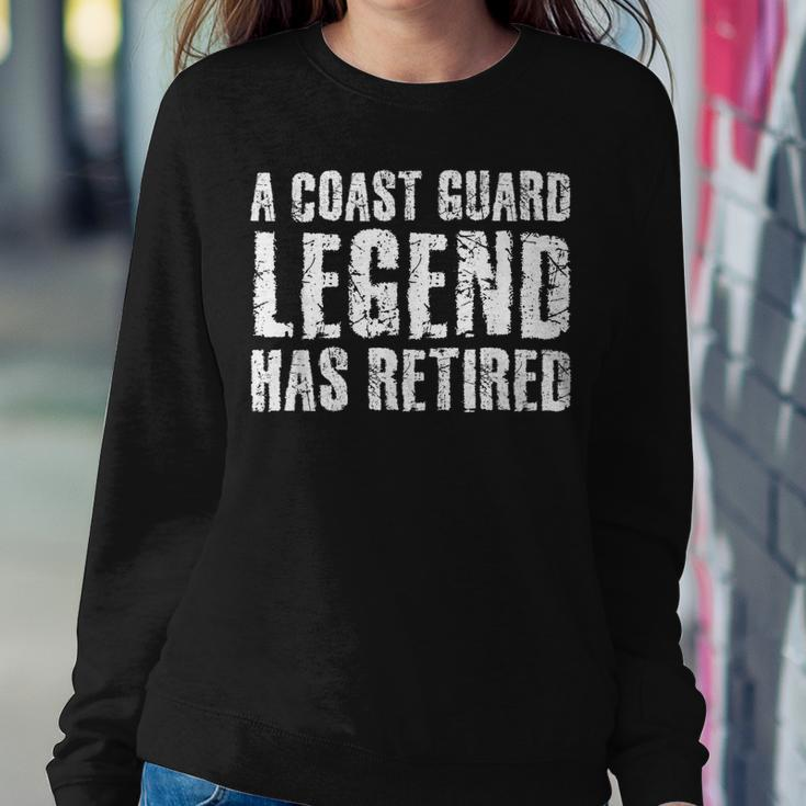 A Coast-Guard Legend Has Retired Funny Party Gift Idea Women Crewneck Graphic Sweatshirt Funny Gifts