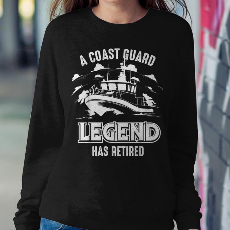A Coast Guard Legend Has Retired | Cool Volunr Gift Women Crewneck Graphic Sweatshirt Funny Gifts