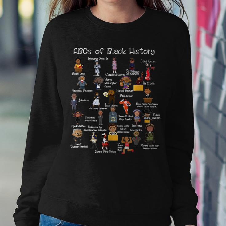 Abcs Of Black History Month Pride Women Men Teacher Women Crewneck Graphic Sweatshirt Funny Gifts
