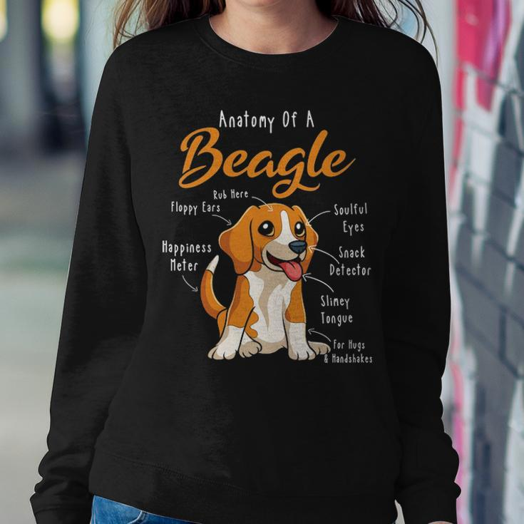 Anatomy Of A Beagle Gift For Beagle Dog Mom Funny Beagle Women Crewneck Graphic Sweatshirt Funny Gifts