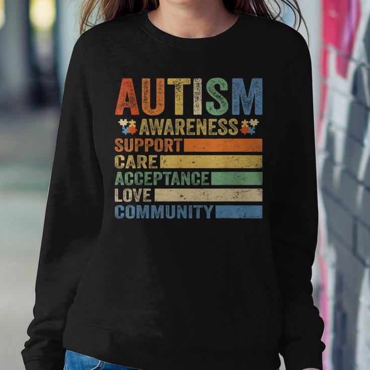 Autism Awareness Support Care Acceptance For Women Mom Dad Women Sweatshirt Unique Gifts