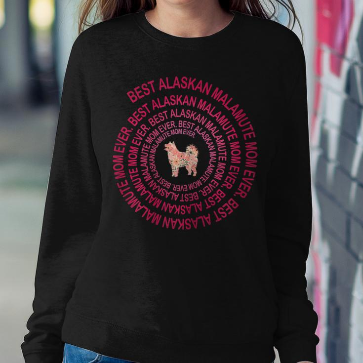 Womens Best Alaskan Malamute Mom Ever Spiral Dog Lover Women Sweatshirt Unique Gifts