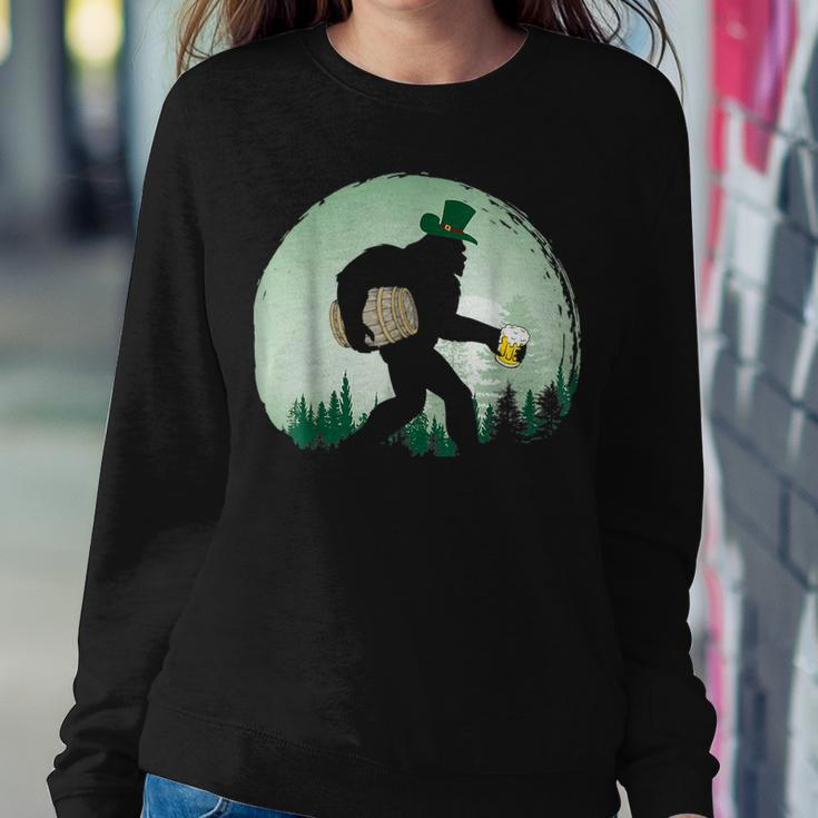 Bigfoot Irish Drinking Beer St Patricks Day Sasquatch Women Crewneck Graphic Sweatshirt Personalized Gifts