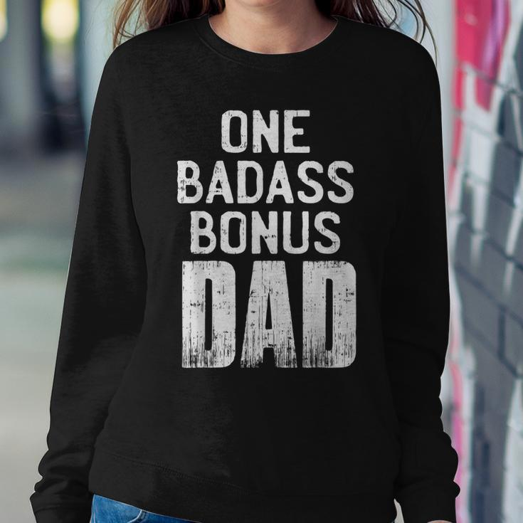 Bonus Dad Fathers Day Christmas Birthday Best Dad Women Sweatshirt Unique Gifts